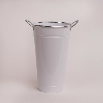 Кашпо белое ВЕДРО малое 21см