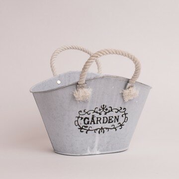 Кашпо металлическое СУМОЧКА 14х16х22см