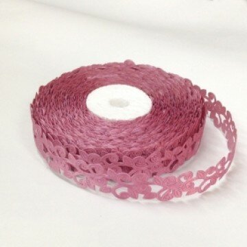 Лента кружевная пудровая-1.5см-20м